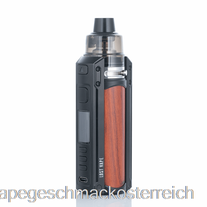 Lost Vape Ursa Quest 100 W Pod Mod Kit Schwarz / Roter Sandelholz-Vape-Geschmack